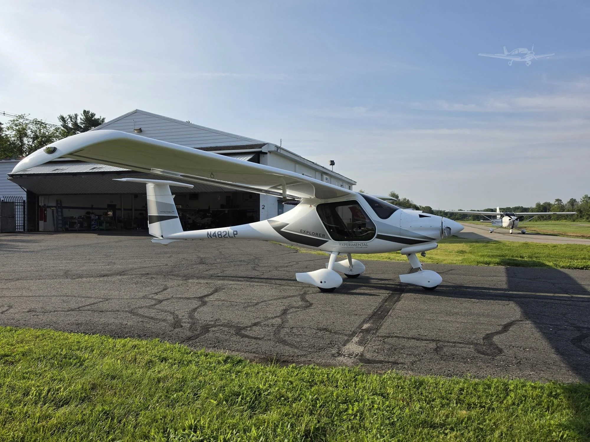 Exterior view of a 2023 PIPISTREL EXPLORER, N482LP.