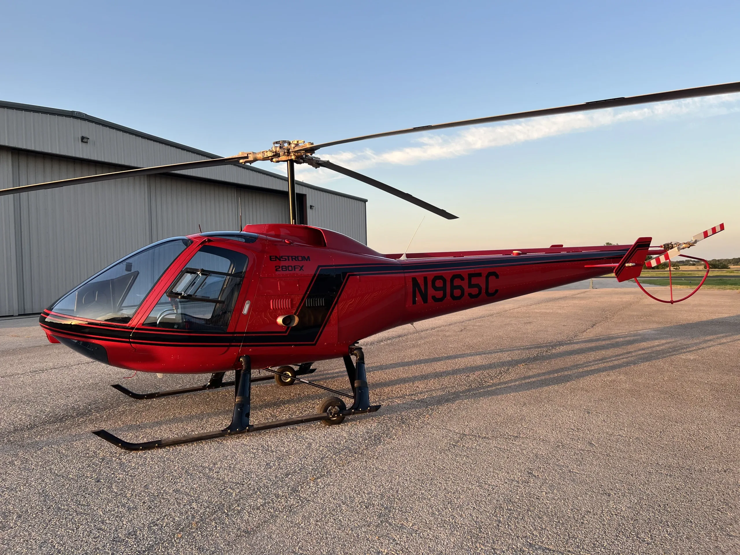 Cockpit and instrument panel of a 2013 Enstrom 280FX.