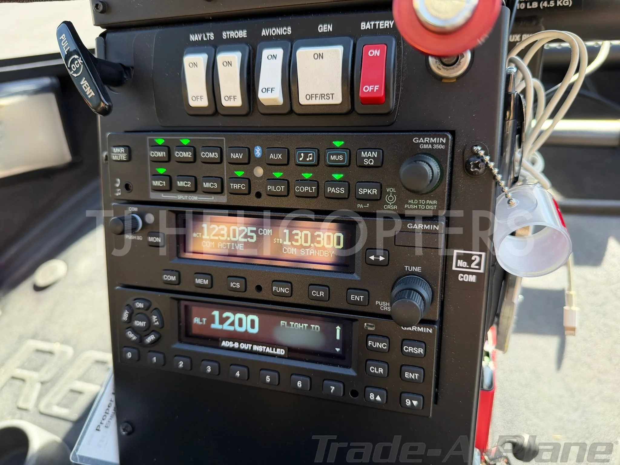 Avionics suite of a 2018 ROBINSON R66.