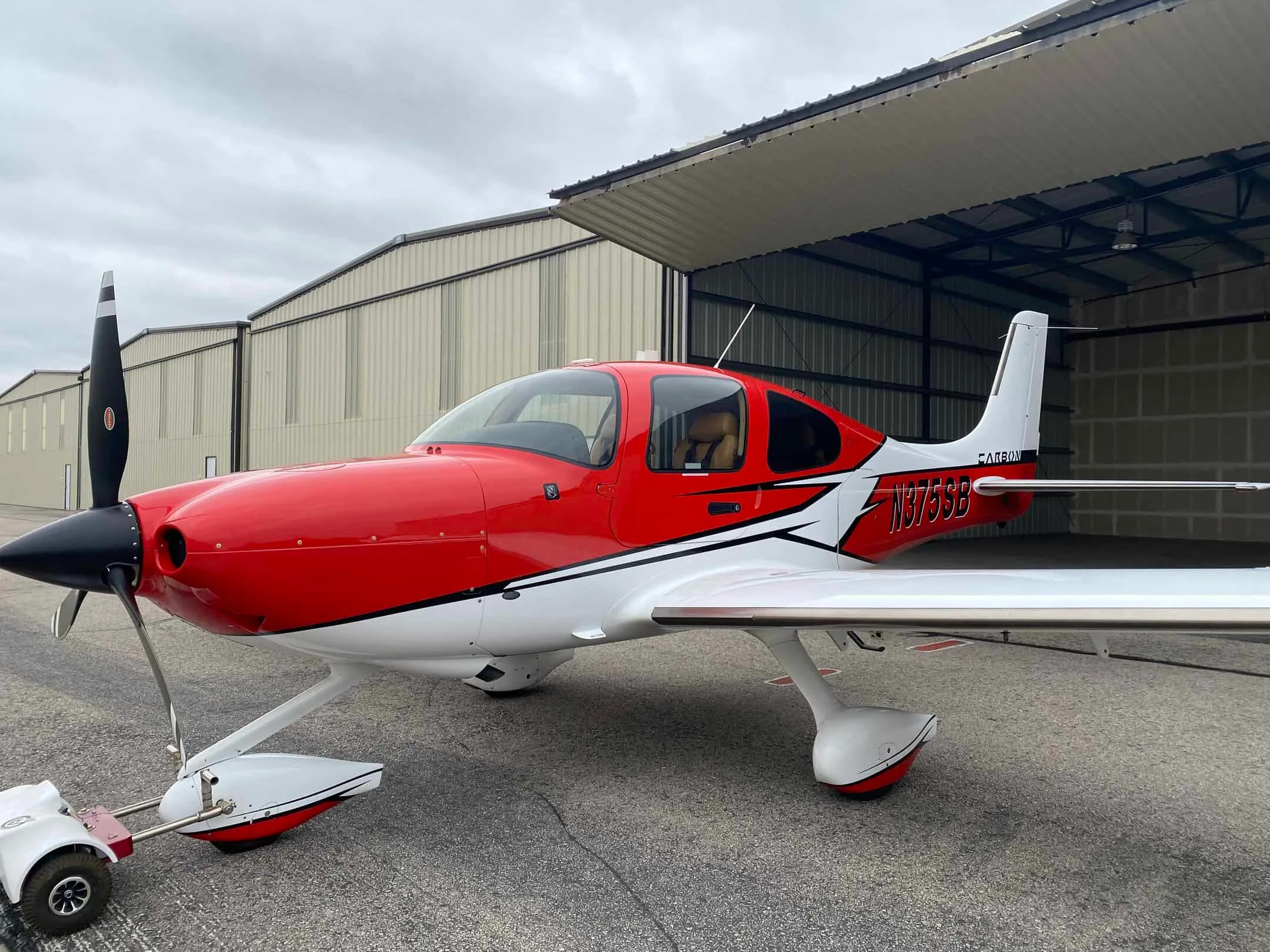Exterior view of a Cirrus SR22T.