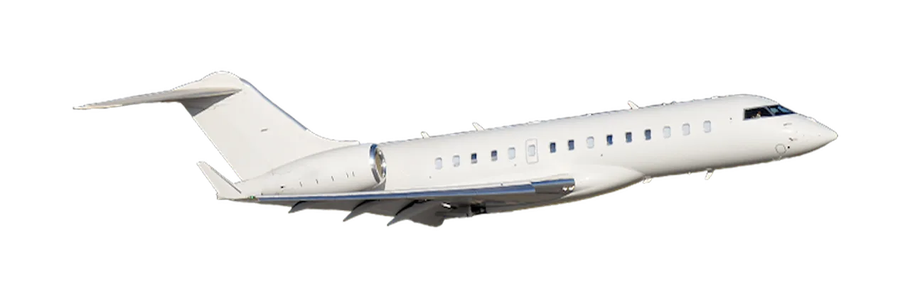 Marketing image of a Bombardier Global 6000.