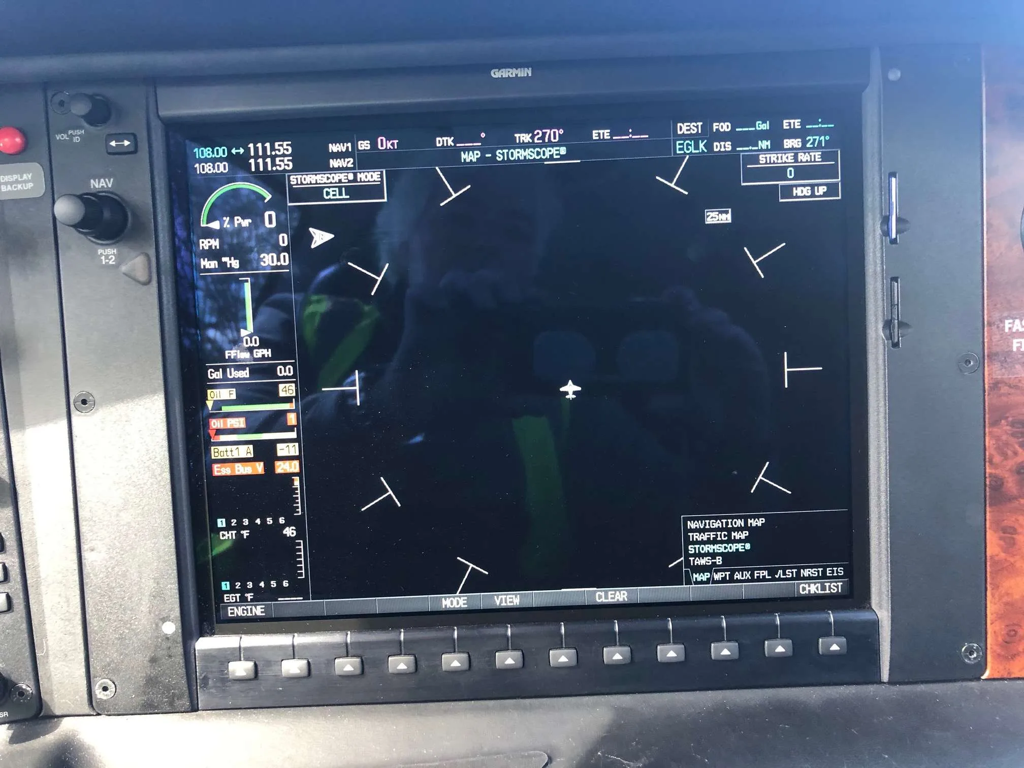 Avionics suite of a 2008 Cirrus SR22 G3 GTS Garmin Perspective.