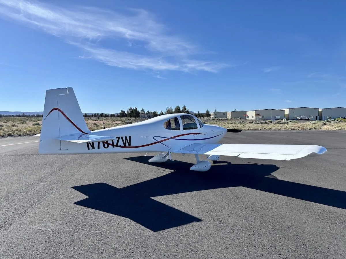 Exterior view of a 2026 VANS RV-10, N701ZW.