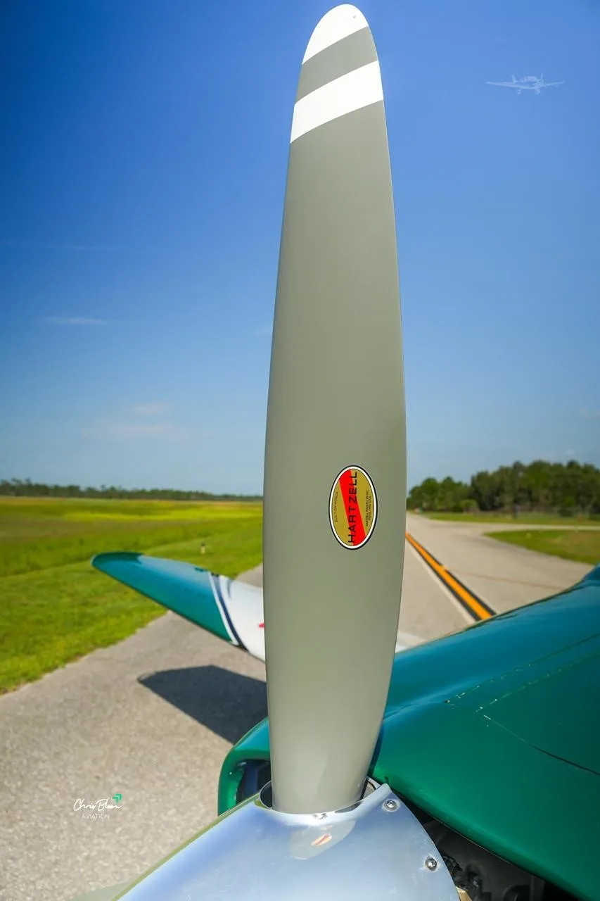 Engine detail of a 1976 BEECHCRAFT F33A BONANZA.