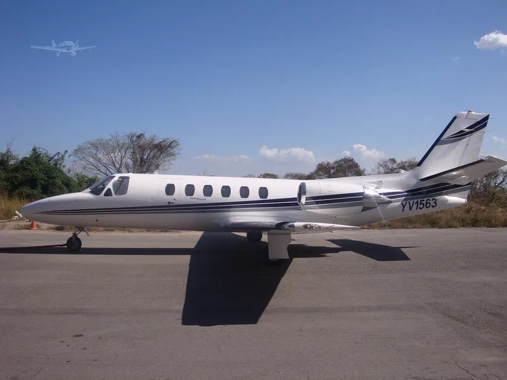 Exterior view of a 1983 CESSNA CITATION II, YV1563.