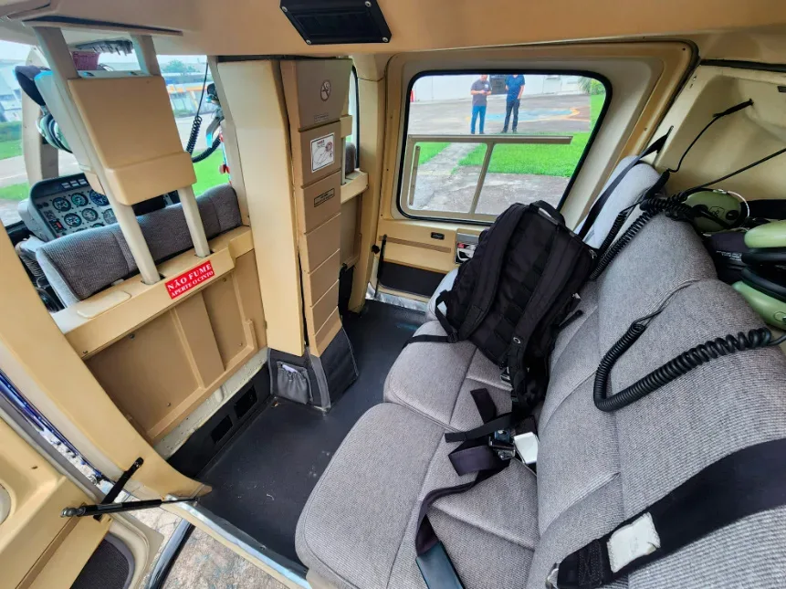 Cabin interior of a 2004 Bell 206B Jet Ranger III.