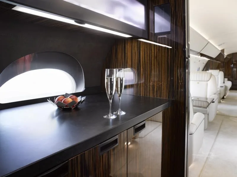 Cabin interior of a 2014 GULFSTREAM G650ER.