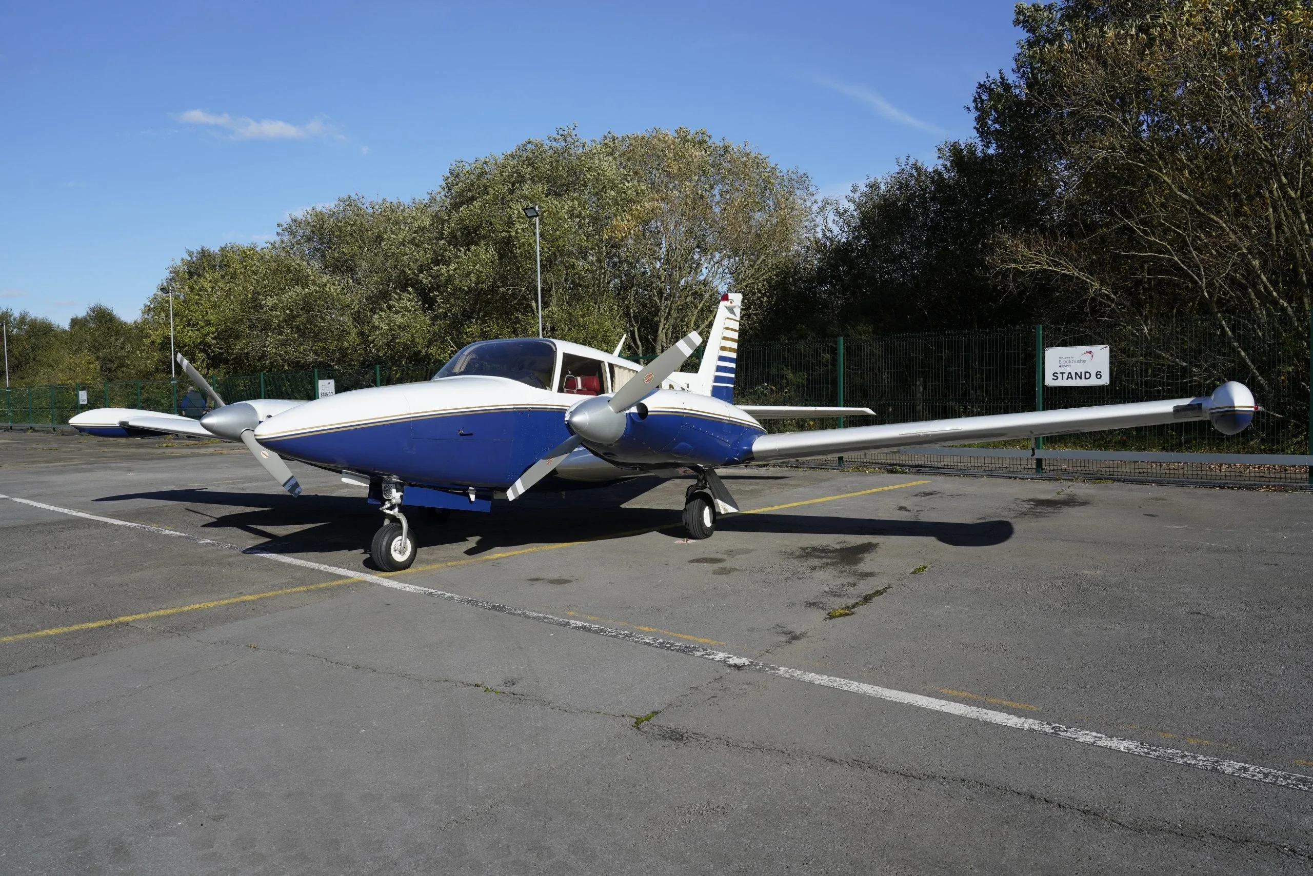 Exterior view of a 1969 Piper Twin Comanche.