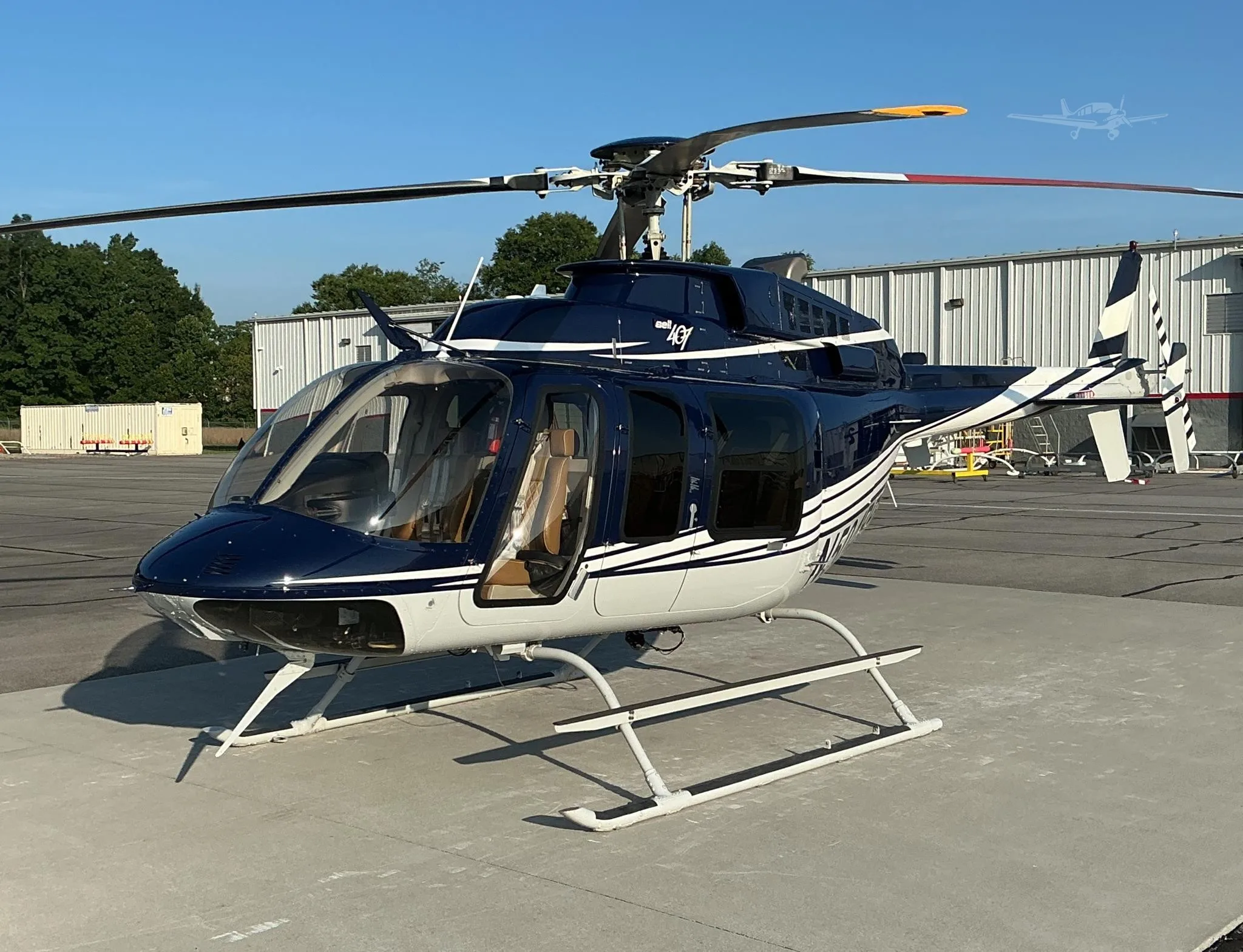 Exterior view of a 2004 BELL 407, N504BP.