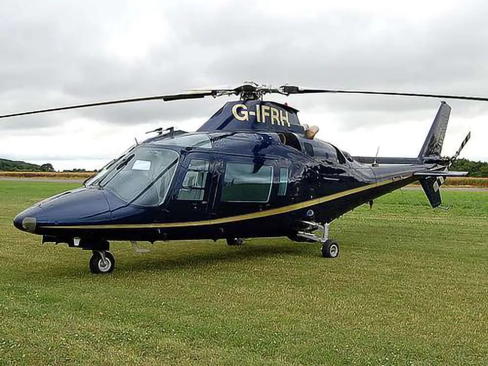 Exterior view of a 2008 Robinson R44 Raven II.
