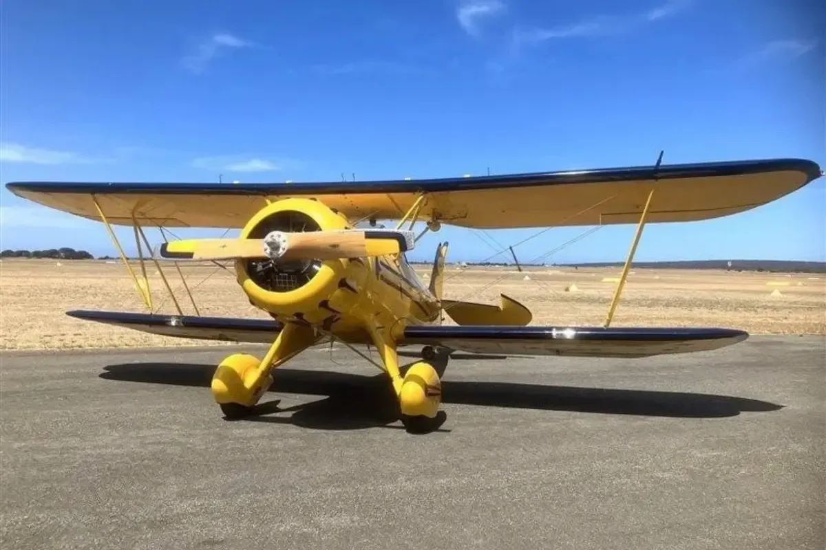 Exterior view of a 2001 Waco YMF-5C.