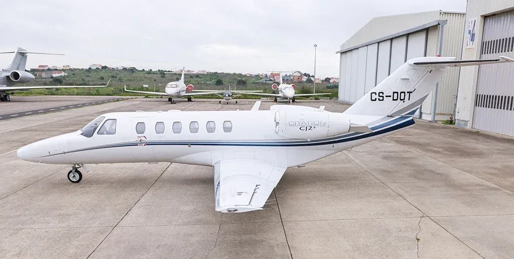 Cabin interior of a 2008 Cessna Citation.