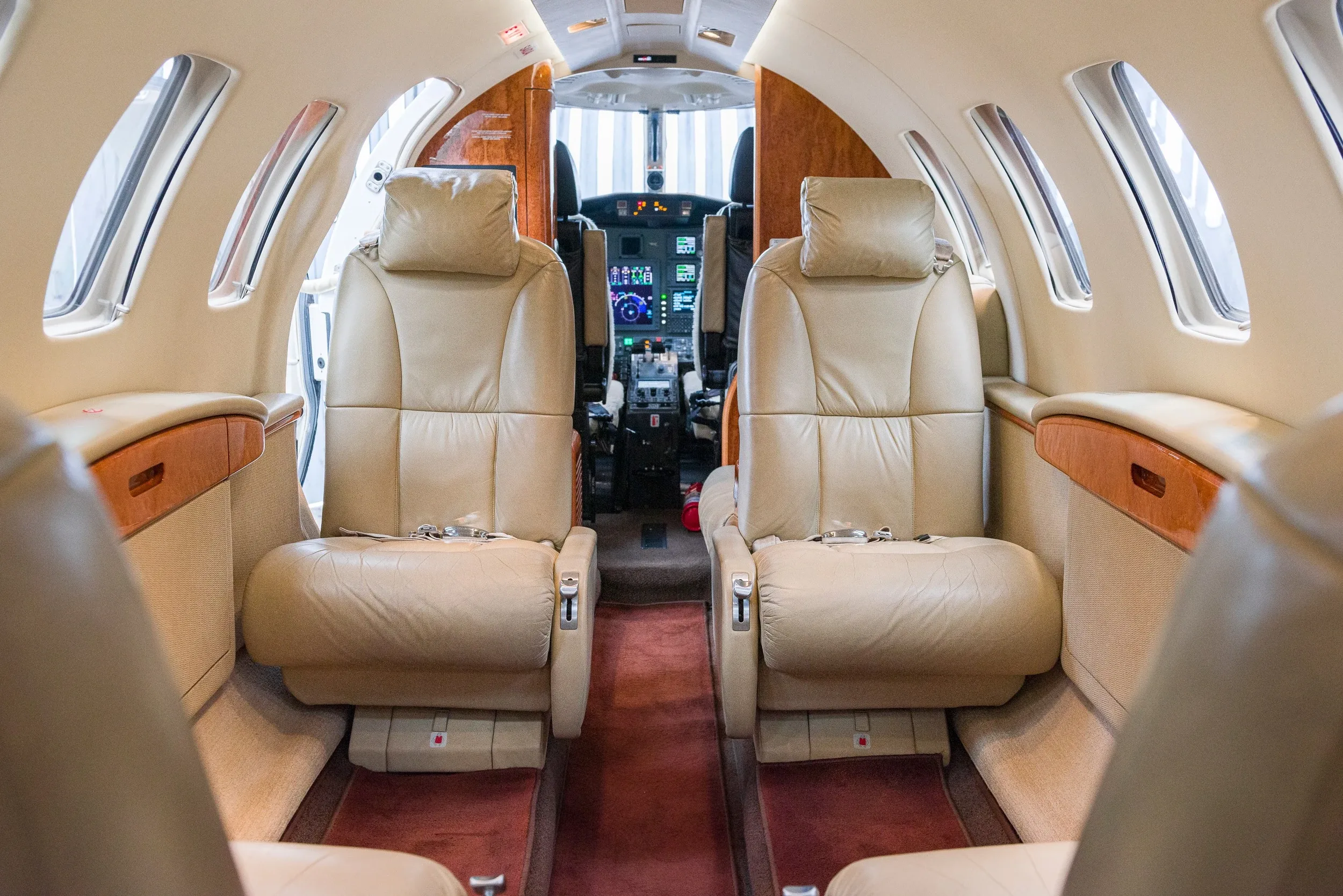 Cabin interior of a 2008 Cessna Citation CJ2+.