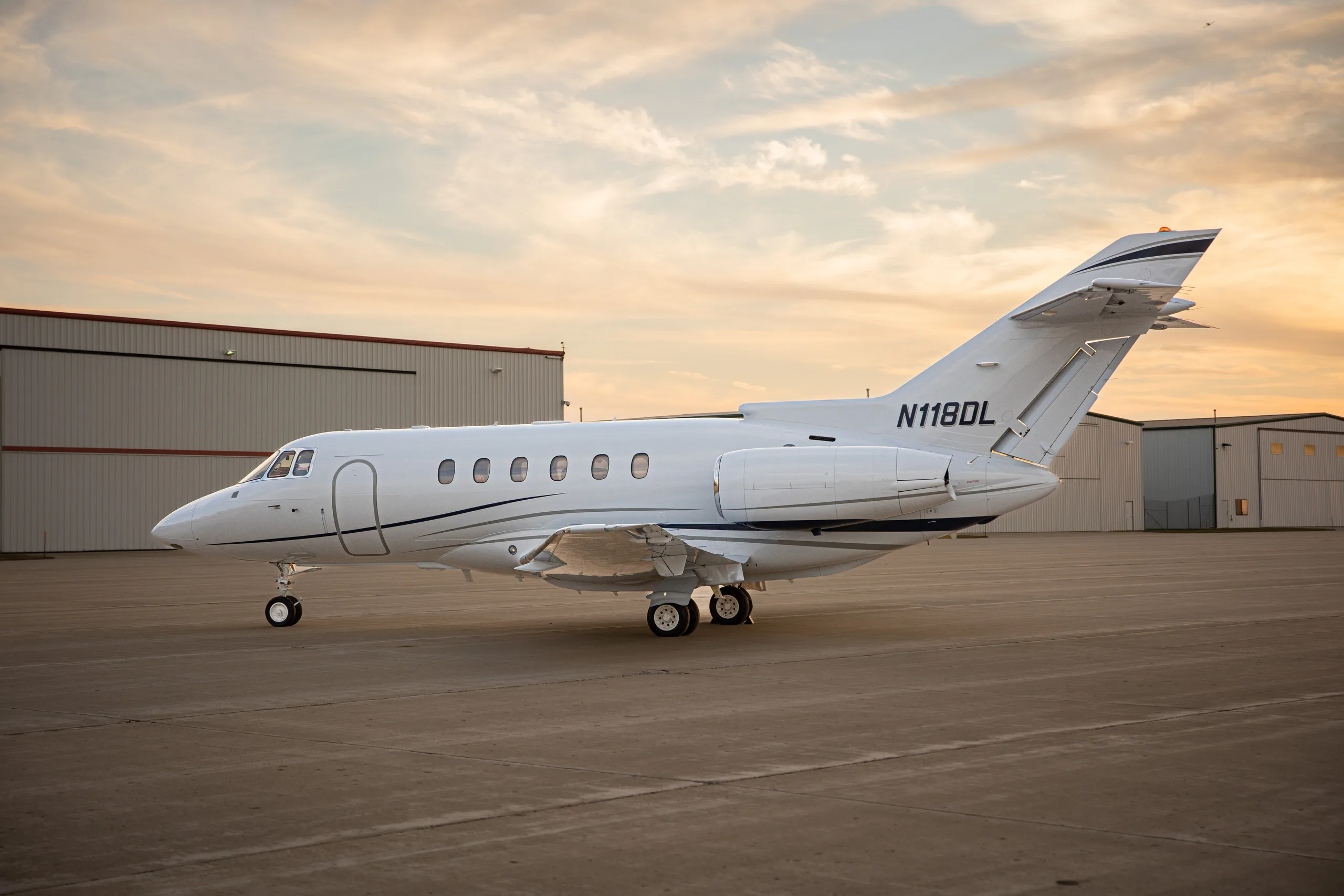 Cabin interior of a 2003 Hawker 800XP, 258607.