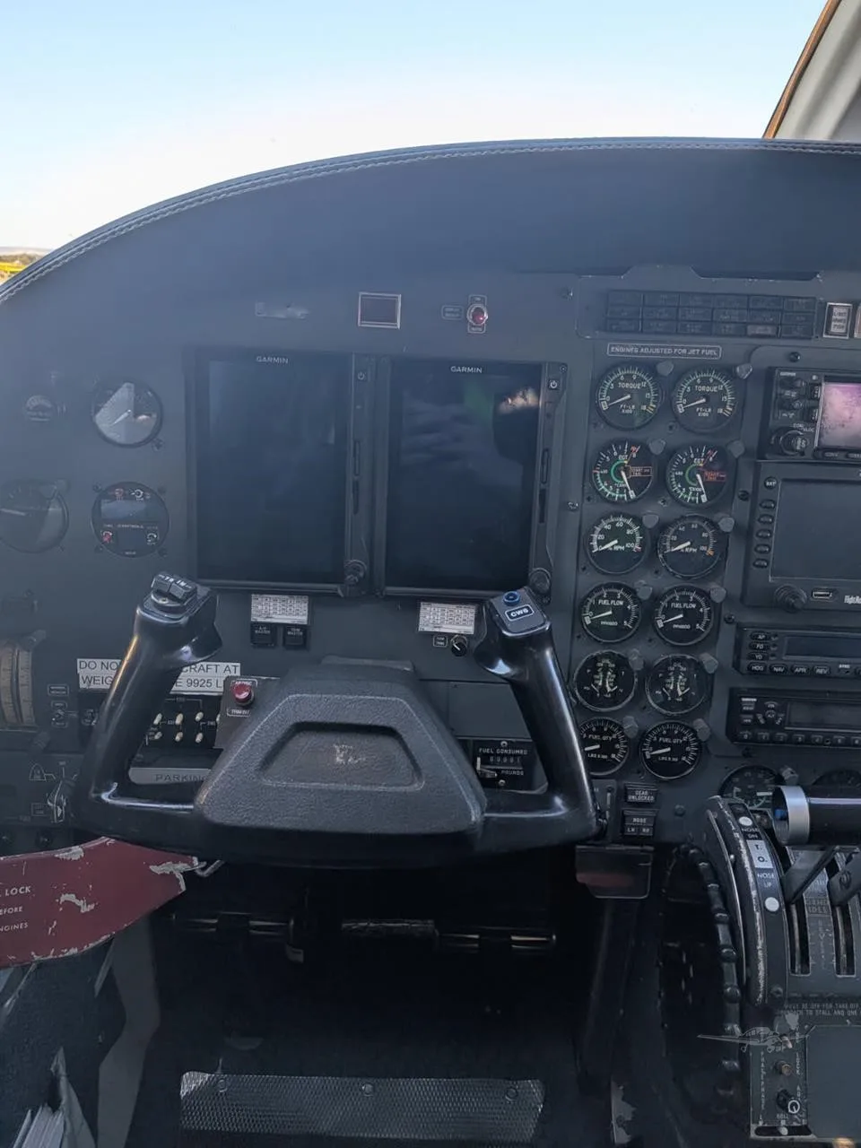 Cockpit and instrument panel of a 1983 CESSNA CONQUEST II.