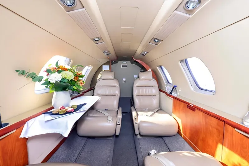 Cabin interior of a 2003 Cessna Citation CJ1.