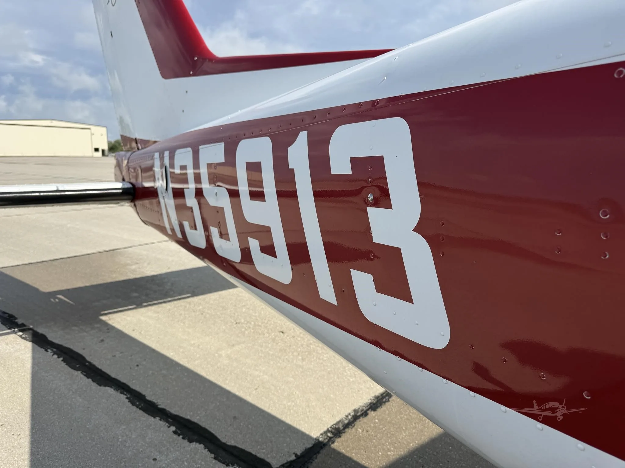 Exterior view of a 1976 CESSNA 177RG, N35913.