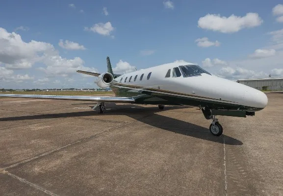 Engine detail of a 1999 Cessna Citation Excel.
