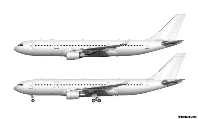 Marketing image of a 2001 Airbus A330-243.
