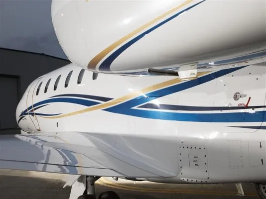 Exterior view of a 2004 Cessna Citation X, N527NP.