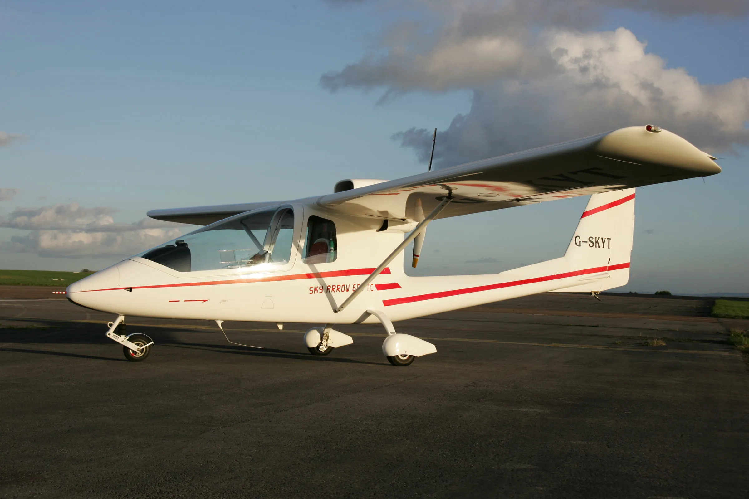 Exterior view of a 1996 3I Sky Arrow 650 TC, G-SKYT.