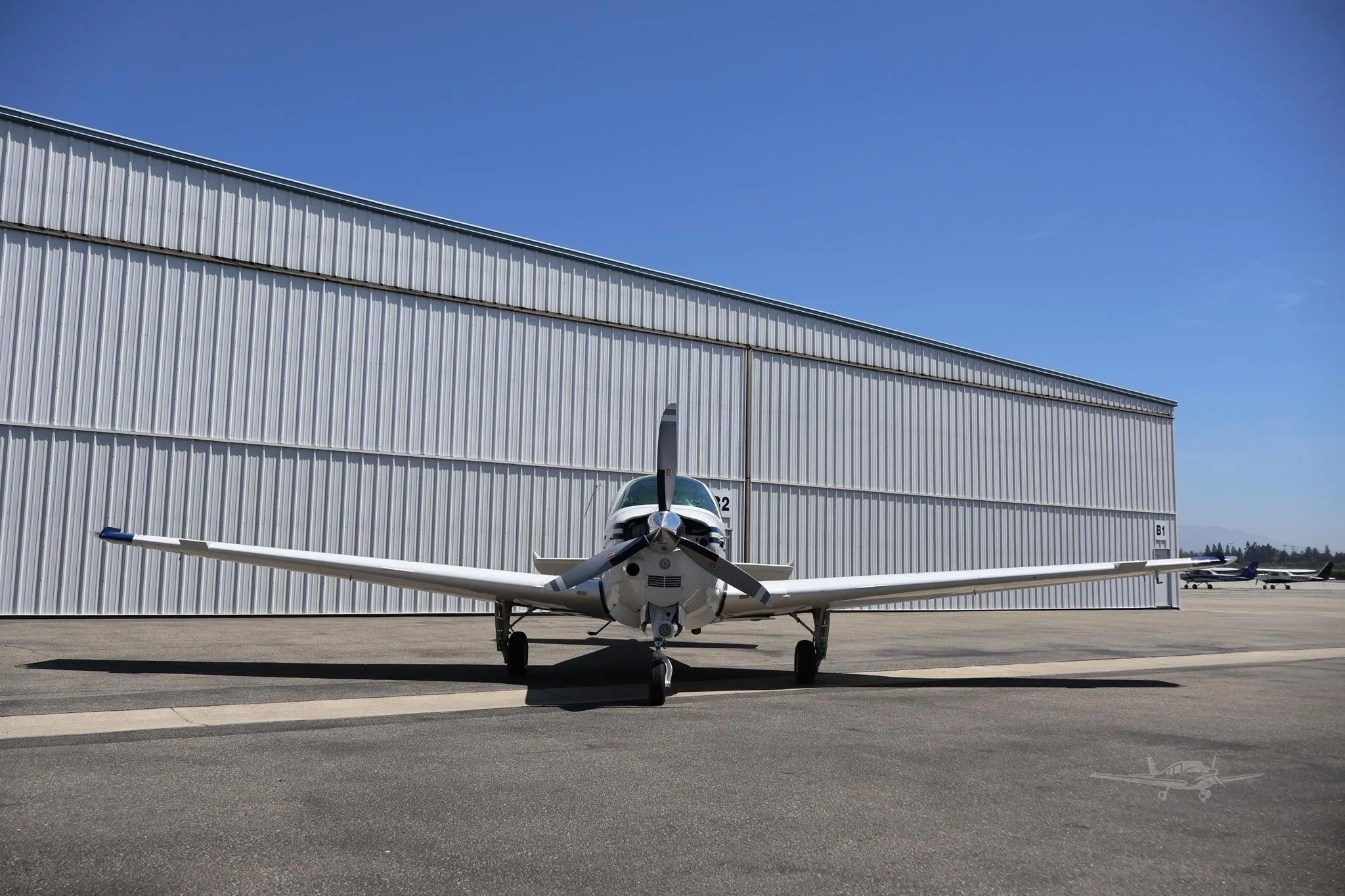 Exterior view of a 1984 BEECHCRAFT B36TC BONANZA, N6801T.