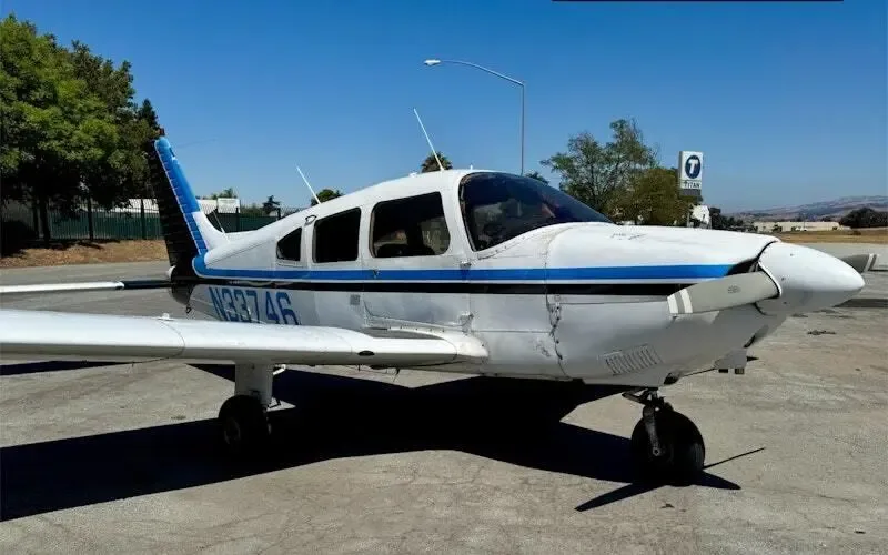 Exterior view of a 1966 Piper PA-28-235 Cherokee Pathfinder.