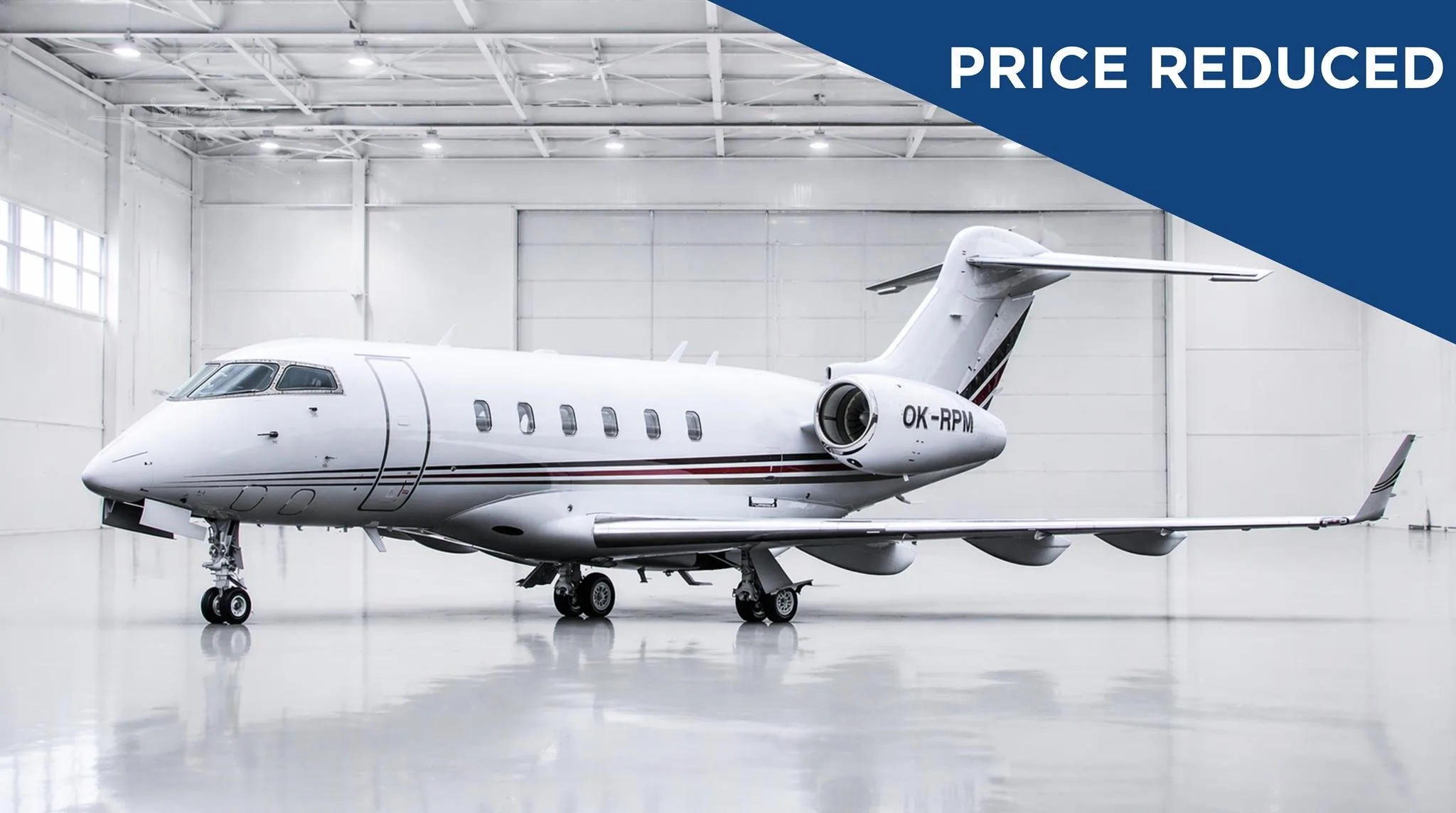 Exterior view of a 2004 BOMBARDIER CHALLENGER 300, OK-RPM.