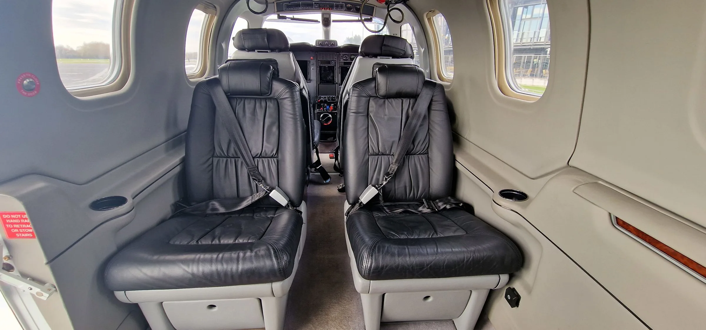Cabin interior of a 2007 Socata TBM 850.