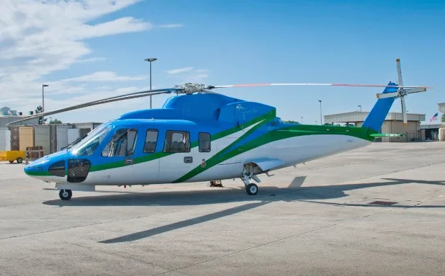 Exterior view of a 2007 Sikorsky S-76C++, N759P.