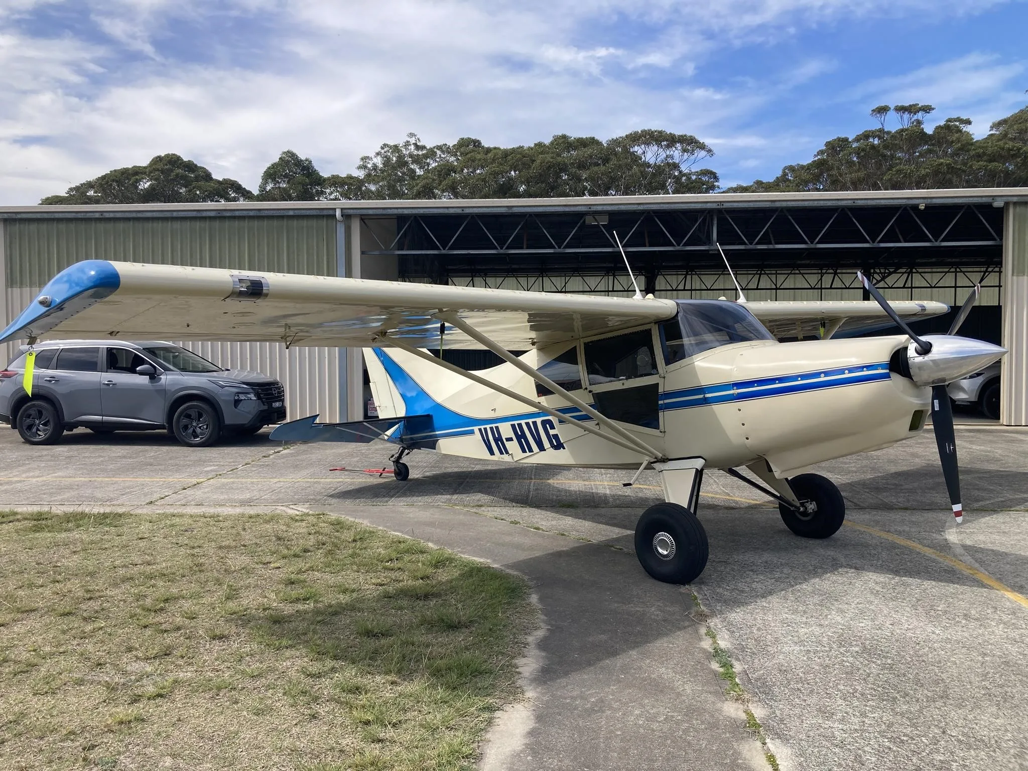 Exterior view of a 1977 MAULE M5-235, VH-HVG.