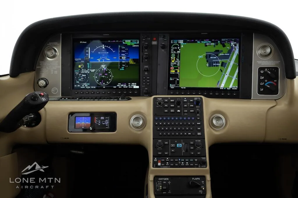 Avionics suite of a 2023 Cirrus SR22T G6 GTS.