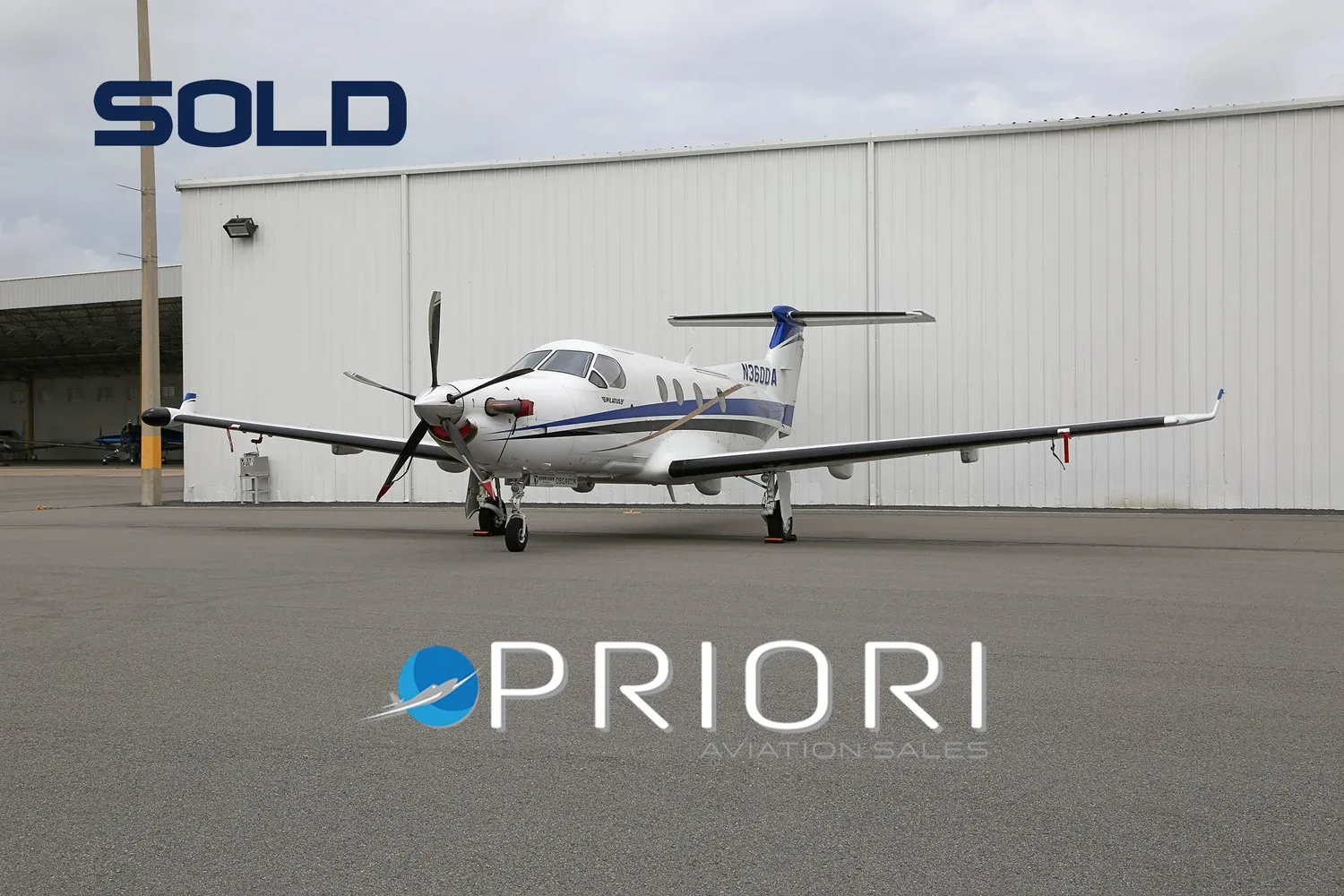 Exterior view of a 1999 Pilatus PC-12/45, N360DA.