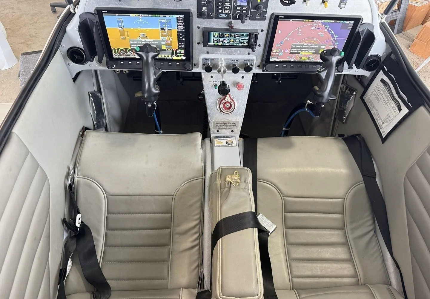 Cockpit and instrument panel of a 2019 Arion Lightning.