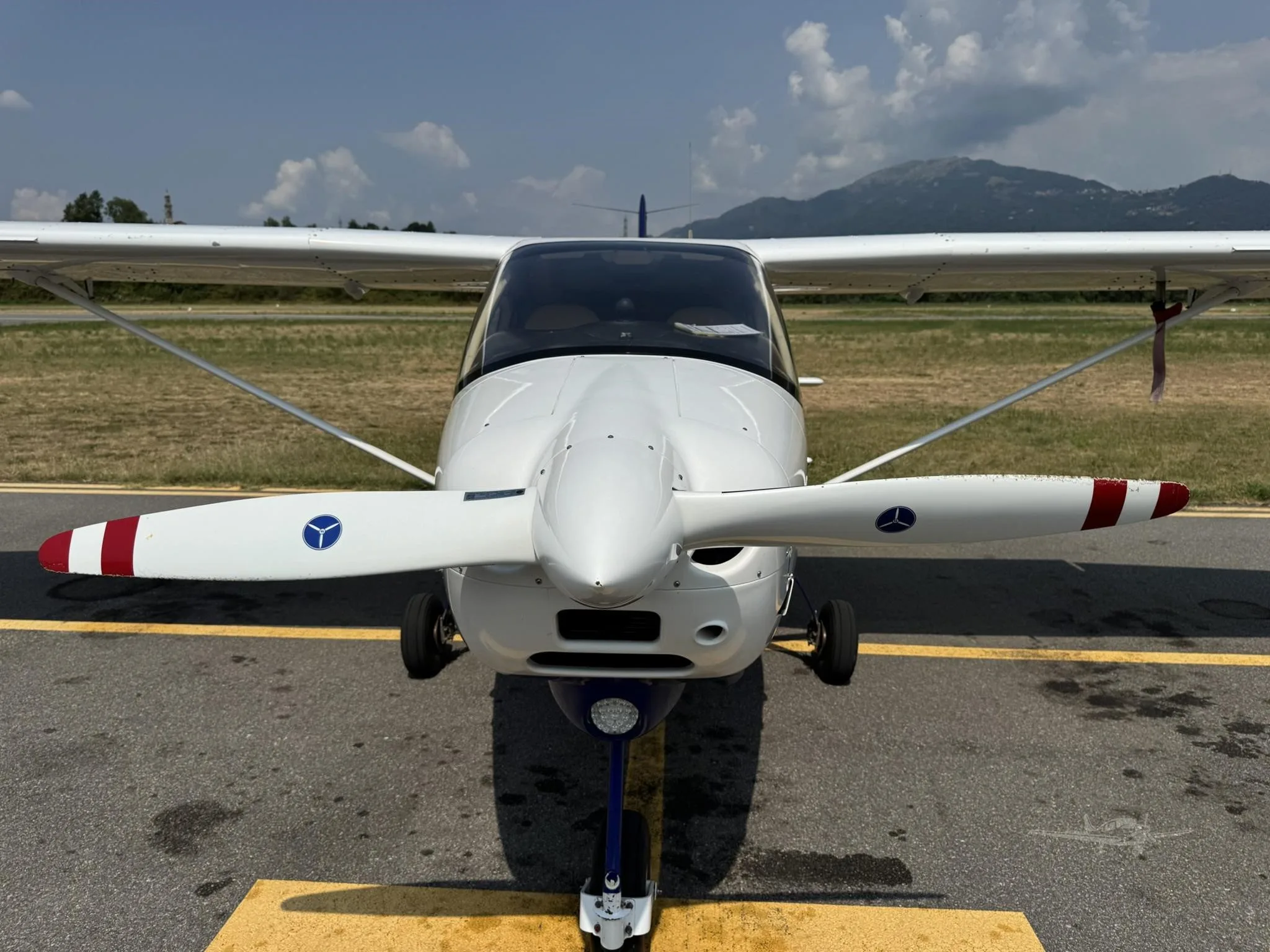 Exterior view of a 2019 TECNAM P2008 JC, I-CNTF.