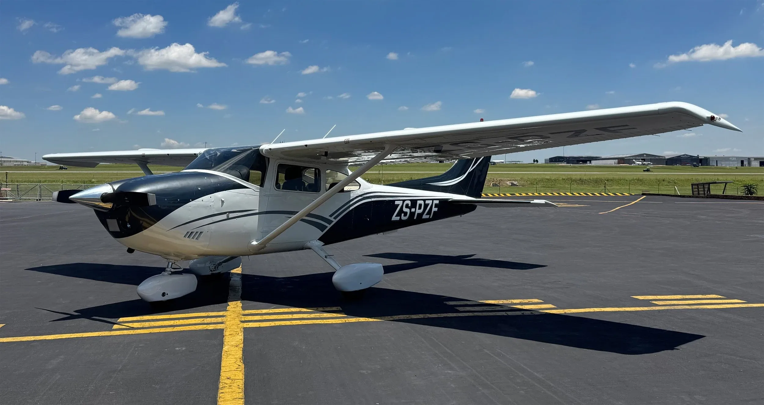 Exterior view of a 1973 Cessna 182P Skylane.