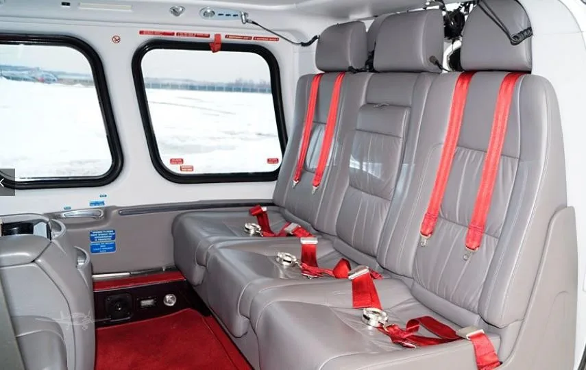 Cabin interior of a 1981 AGUSTA A109A MK II.