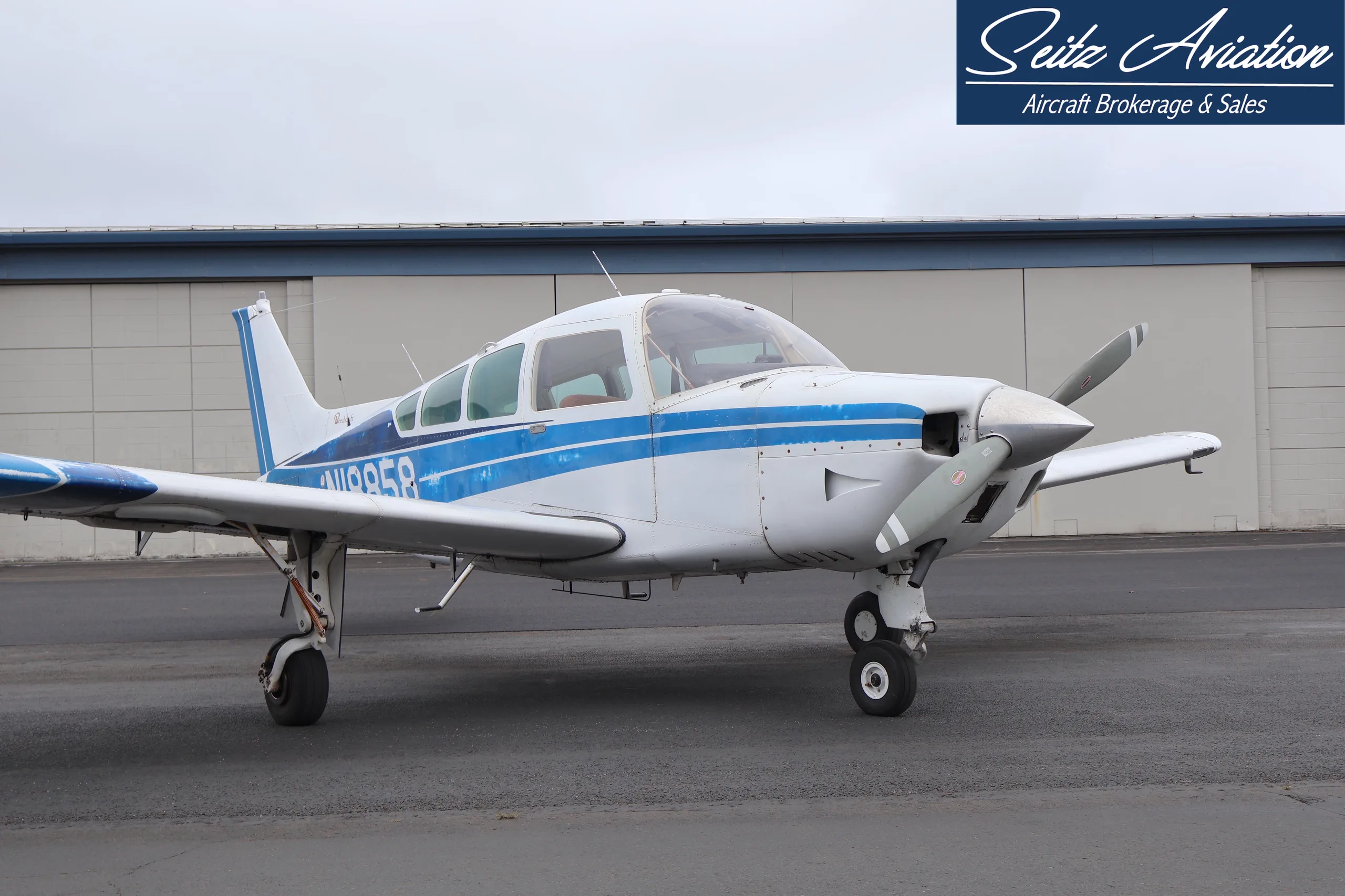 Exterior view of a 1977 Beechcraft 24R Super/Sierra.