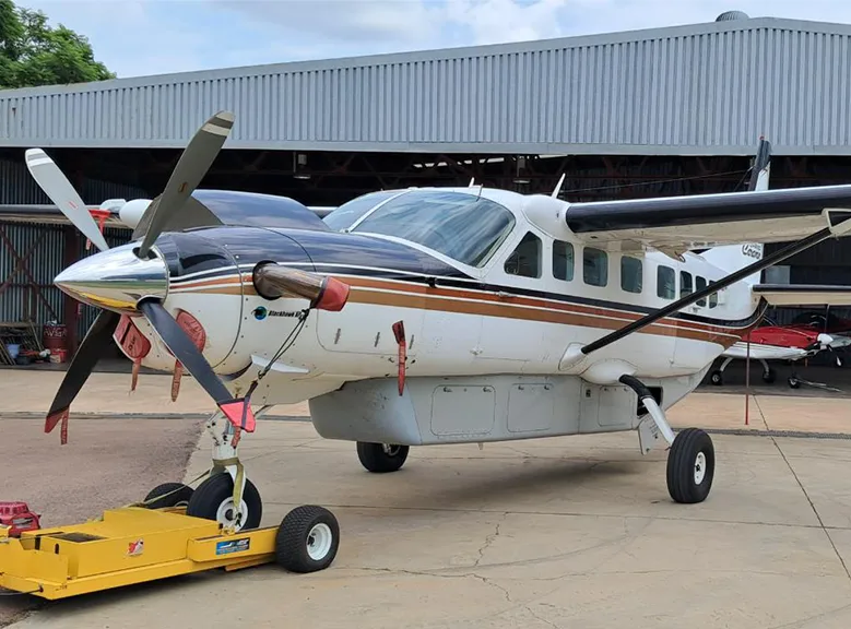 Exterior view of a 1995 Cessna 208B Grand Caravan.