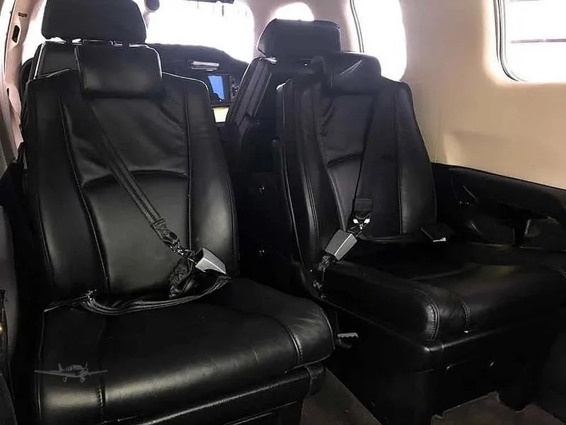 Cabin interior of a 2011 DAHER TBM 850.