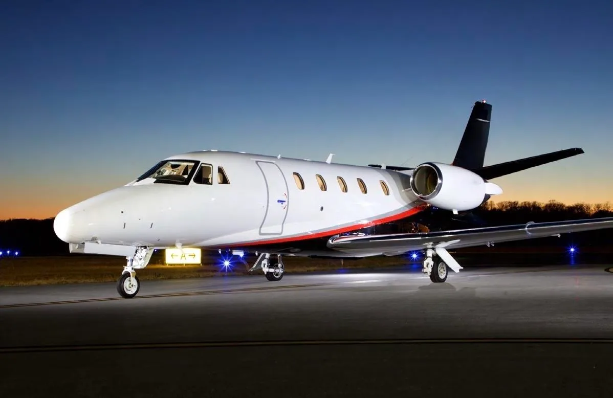 Exterior view of a 2008 Cessna Citation XLS, N406CJ.