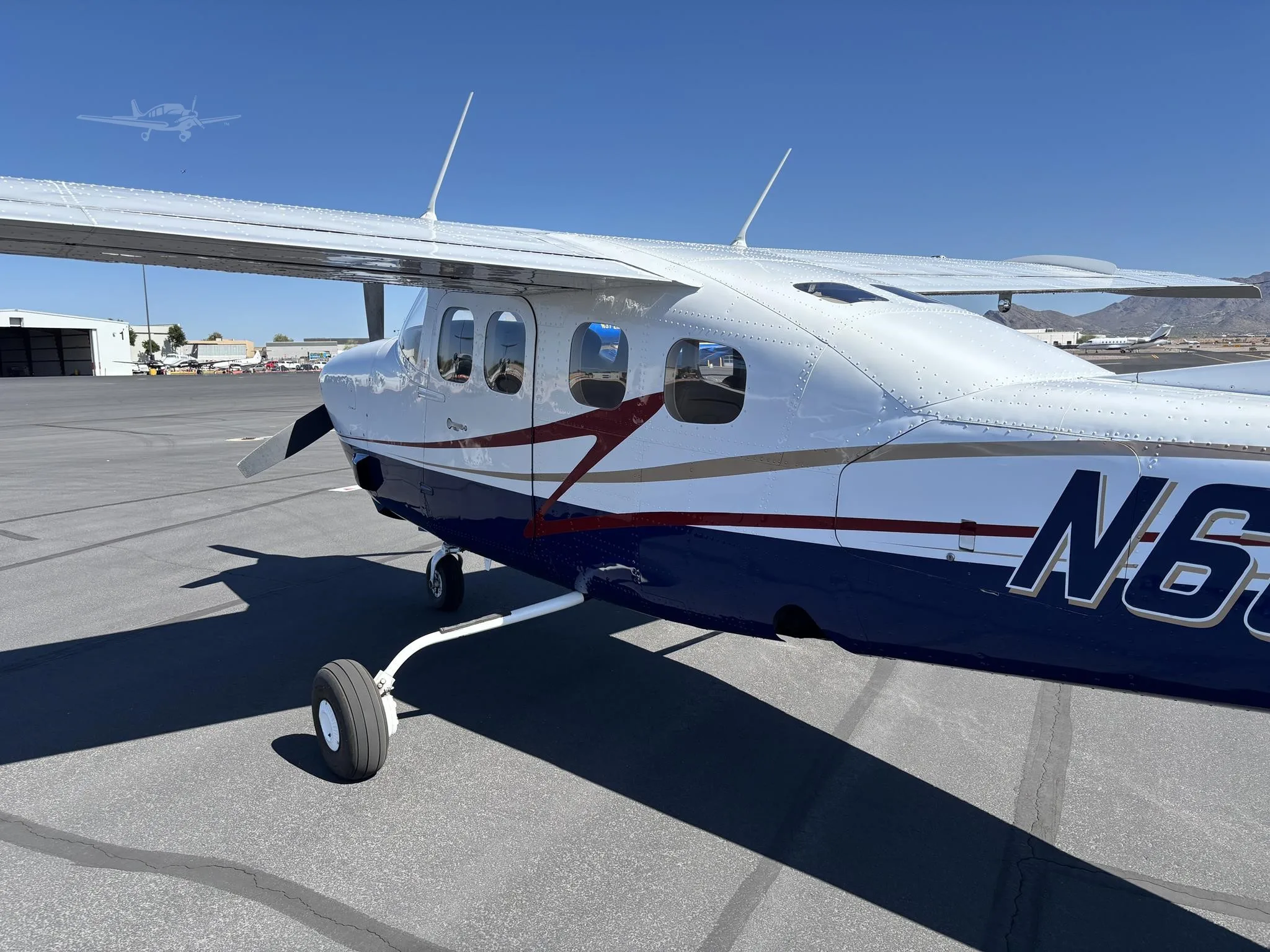 Exterior view of a 1978 CESSNA P210N, N66TE.