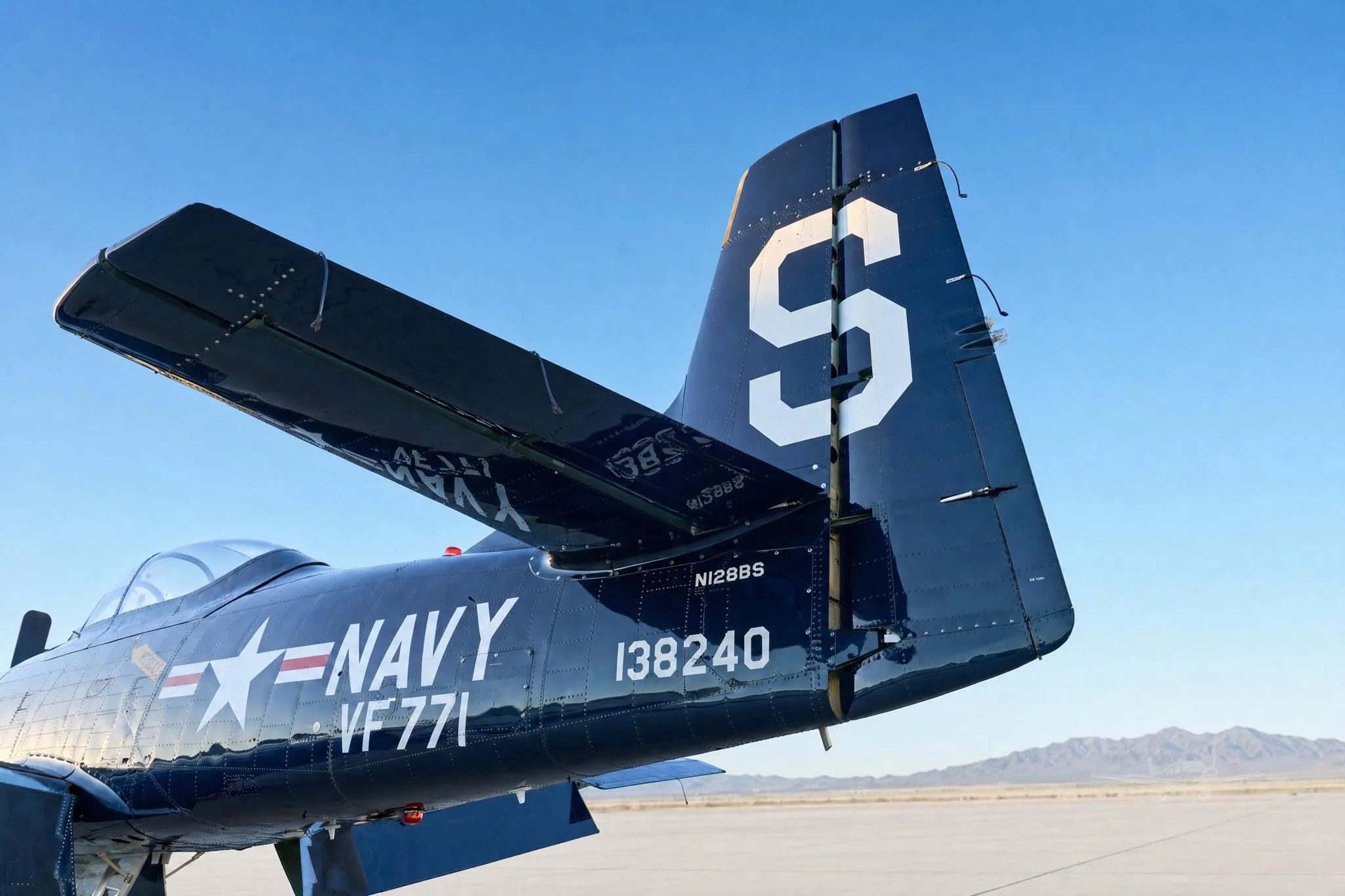 Engine detail of a 1955 NORTH AMERICAN T28B.