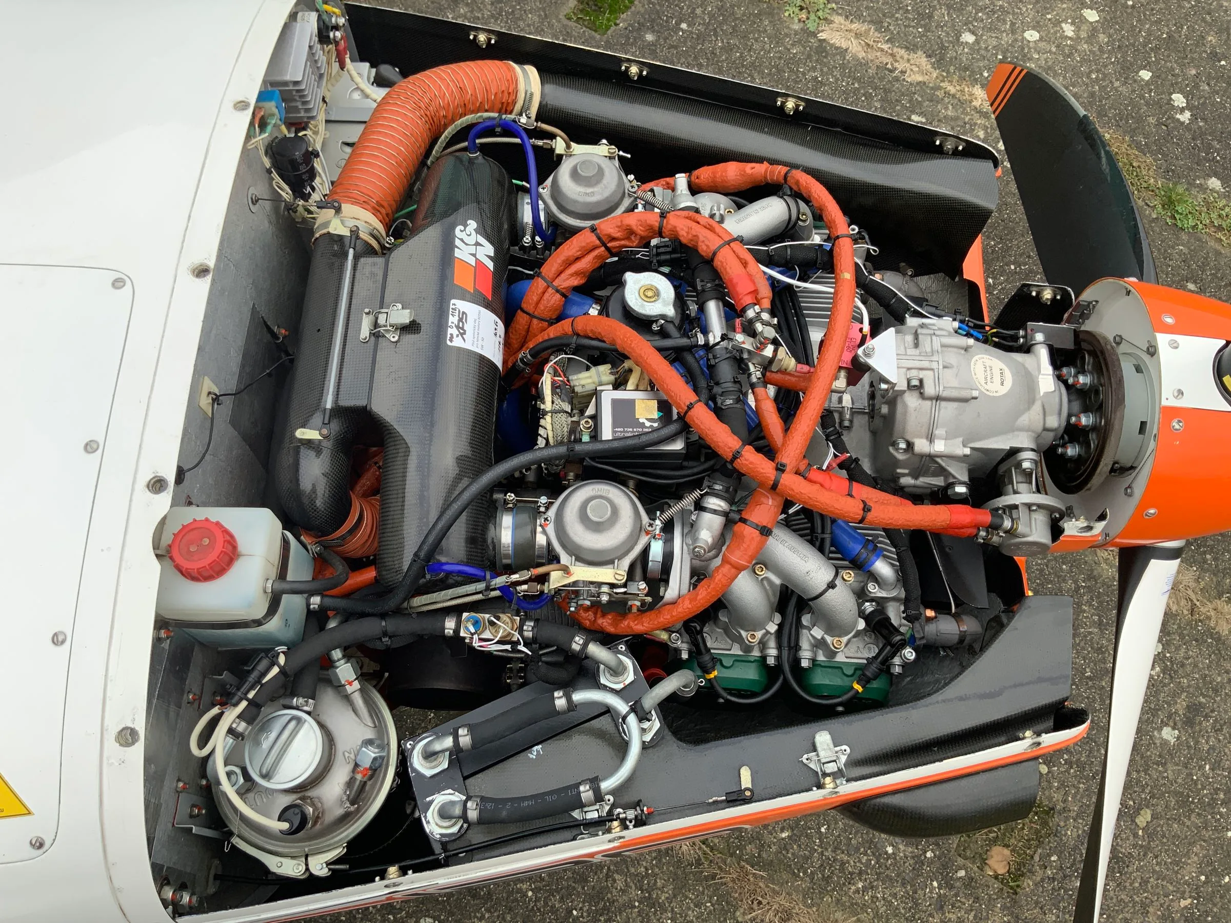 Engine detail of a 2004 Aerospool WT9 Dynamic Club.