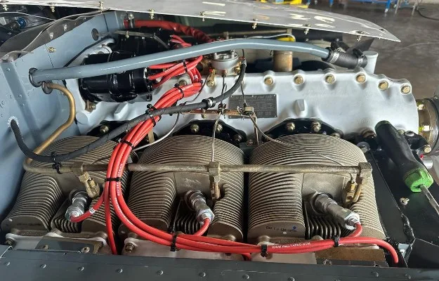Engine detail of a 1969 Cessna.