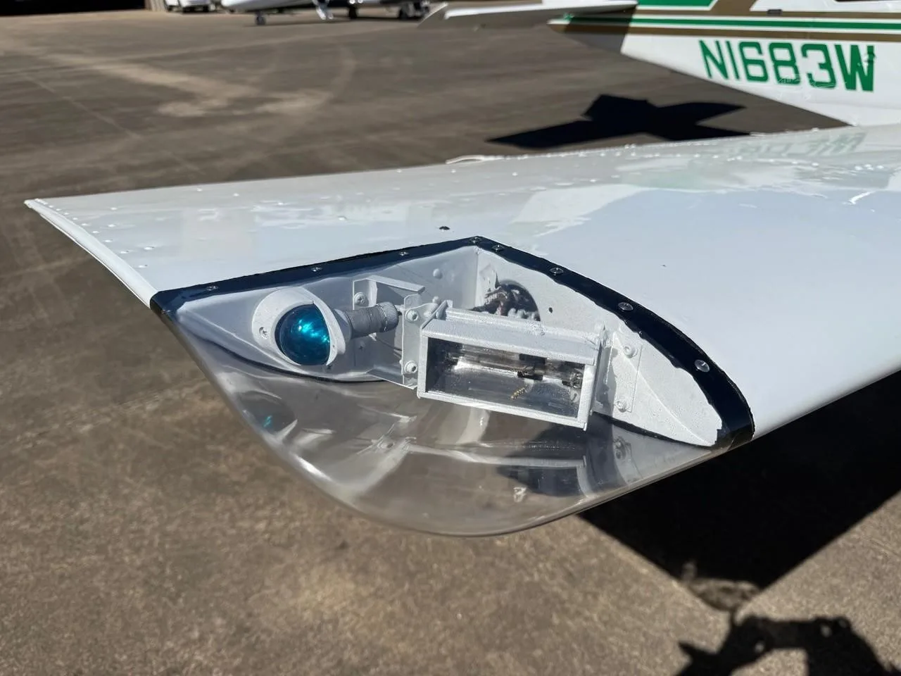 Engine detail of a 1973 BEECHCRAFT B55 BARON.