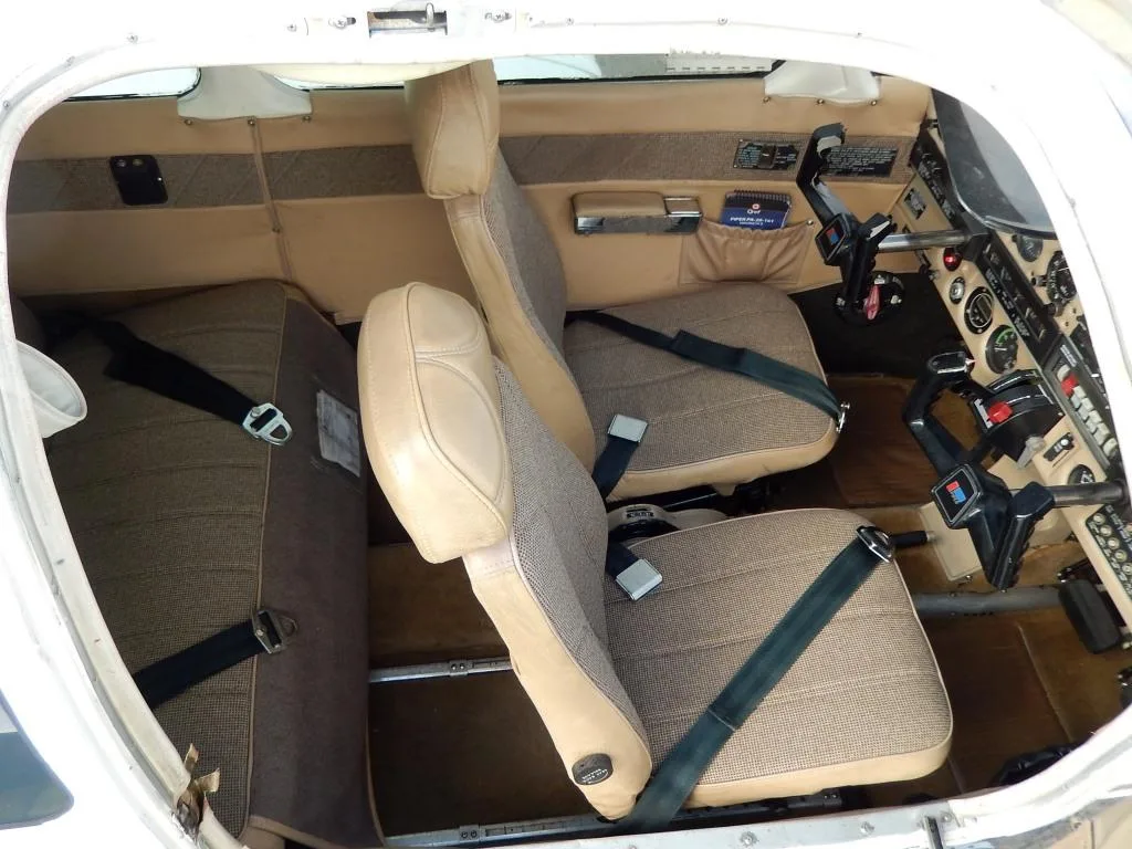 Cabin interior of a 1978 Piper Warrior II- N44872 Aircraft.