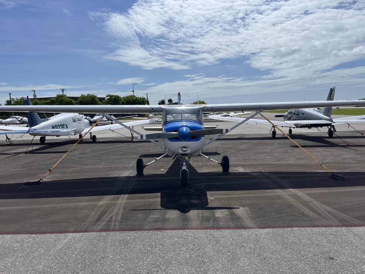 Exterior view of a 1978 Cessna 152, N714ZY.