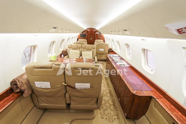 Cabin interior of a 2011 Embraer legacy 650 2.