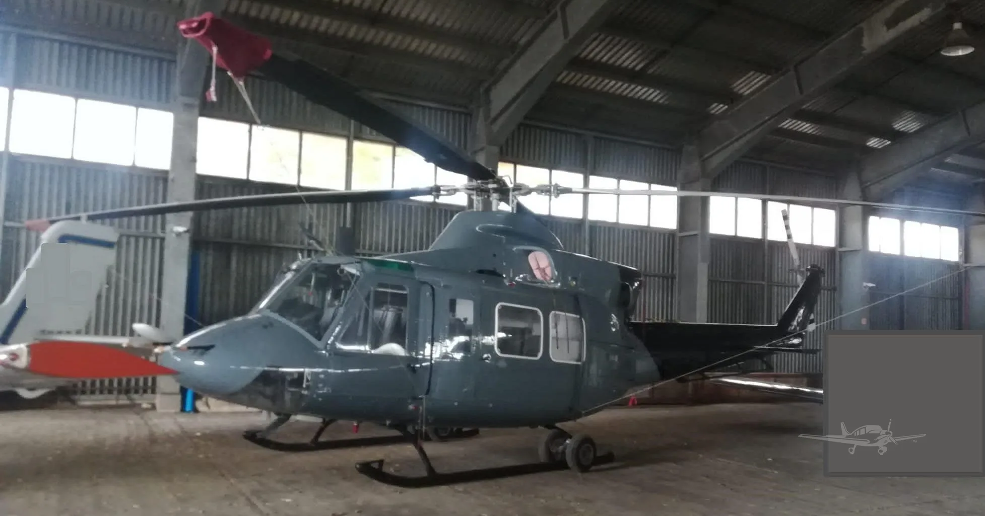 Exterior view of a 1985 BELL 412.